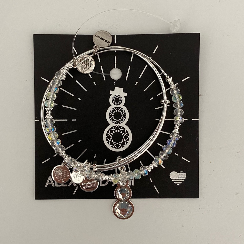 2 Alex and Ani Snowman Swarovski bracelets